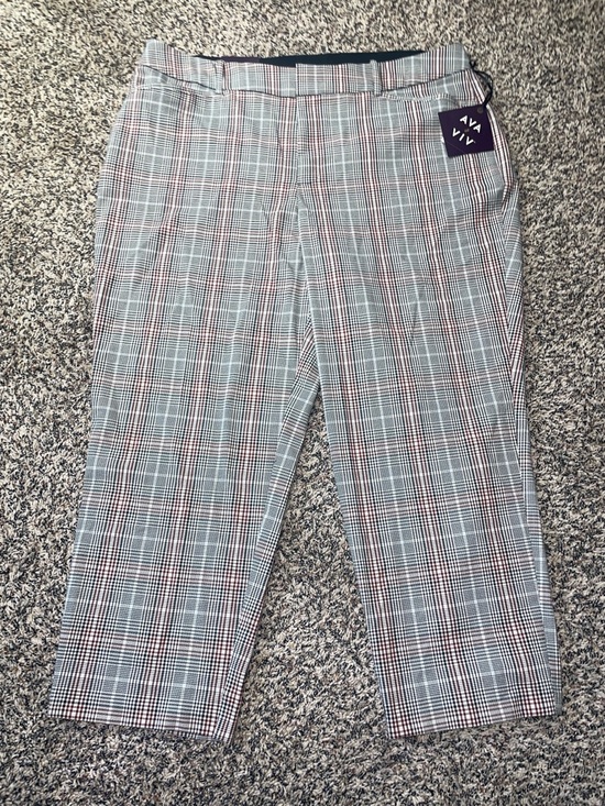 Ava & Viv Pants - Ava & Viv Plaid High Rise Ankle Comfort Stretch Ankle Trousers Plus Size NWT